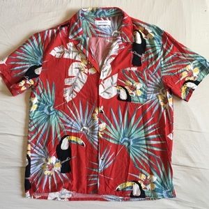 UO Men’s Tropical Beach Summer Dad Shirt